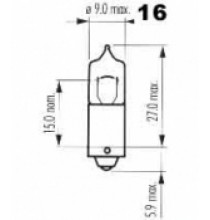 NARVA H10 12V 10W BA9s