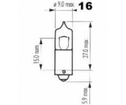 NARVA H10 12V 10W BA9s