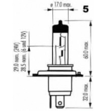 NARVA H4 12V 130/90W P43t